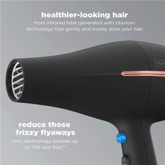 INFINITIPRO BY CONAIR Hair Dryer with Diffuser | AC Motor Pro Hair Dryer with - Picture 4 of 14